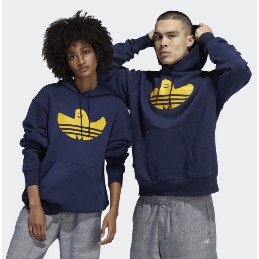 Adidas x Marc Gonzales Unisex Size Medium Graphic Shmoo Hoodie Navy Skateboard